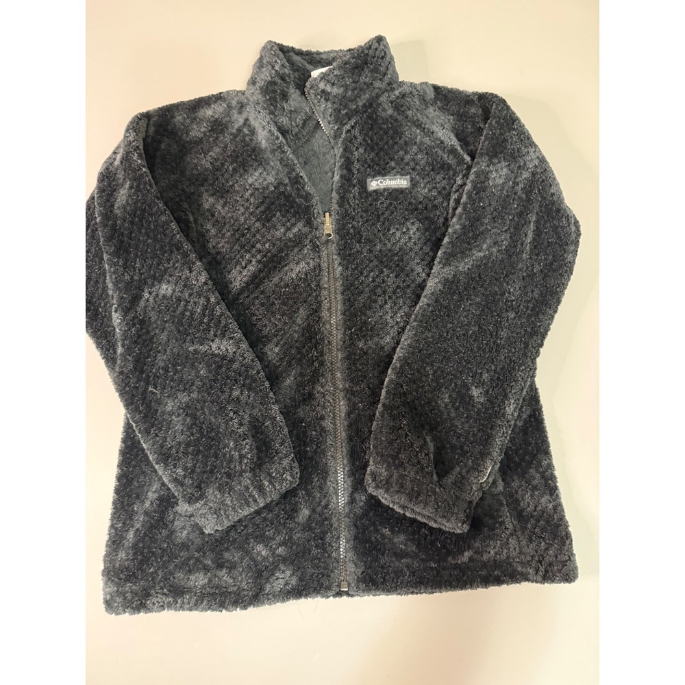 Columbia Interchange Full Zip Fleece Jacket Charcoal Gray L 14/16 XG0087